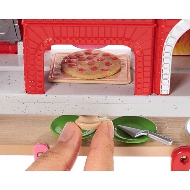 Đồ chơi búp bê barbie - tập làm bánh pizza (hàng chính hãng barbie Mykingdom)