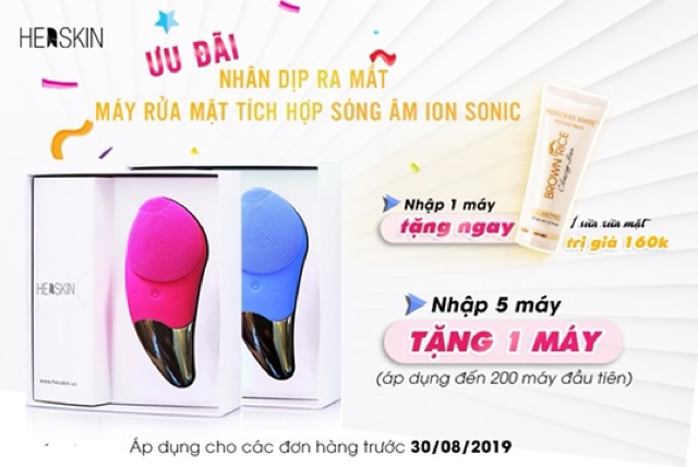 [ XÓA NHĂN - NÂNG CƠ 100%]Máy rửa mặt nâng cơ - xóa nhăn ION SONIC