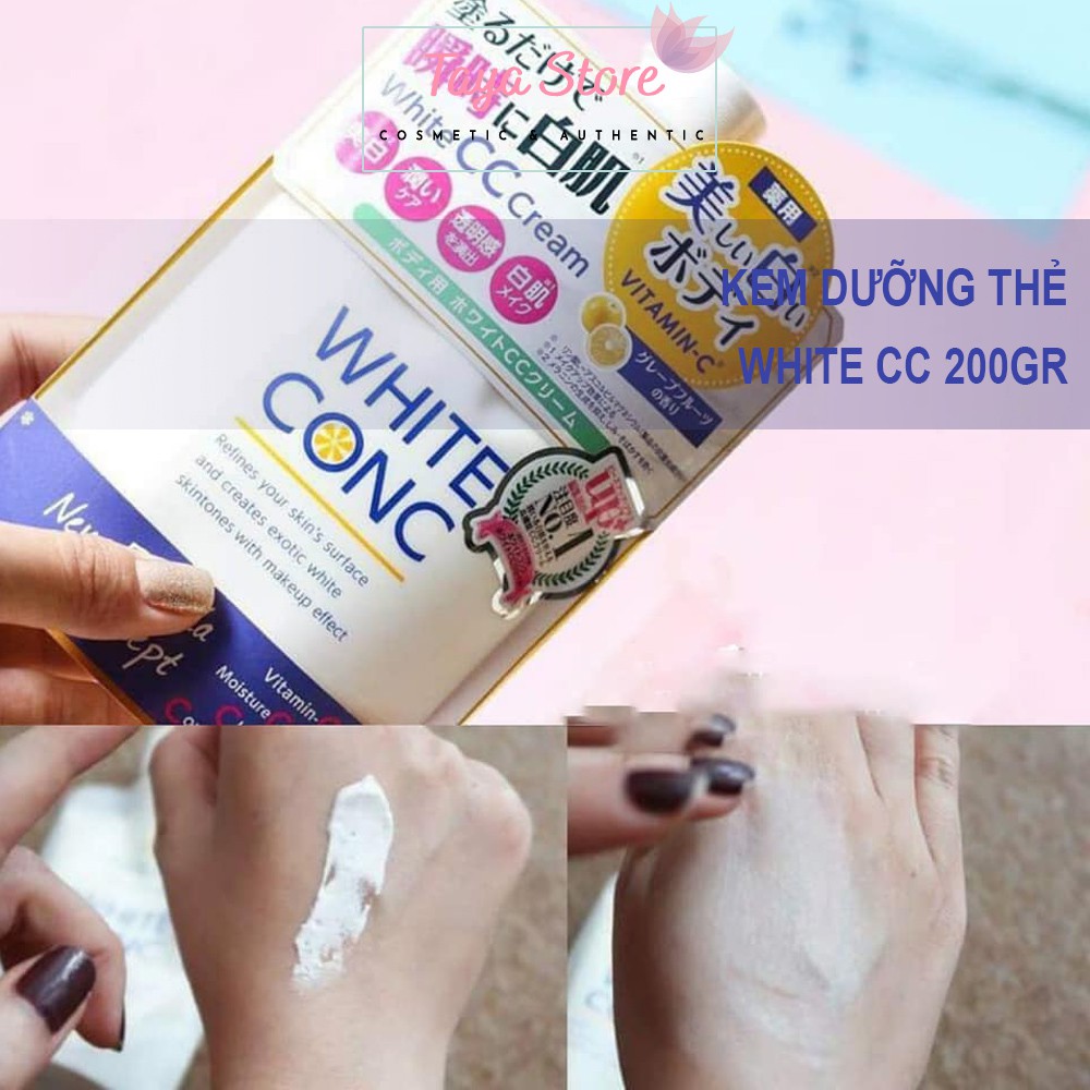 Kem dưỡng trắng White Body ConC Cream 200gr dưỡng thể trắng da