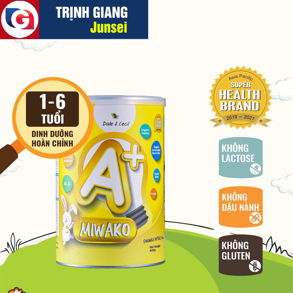 Sữa thực vật hữu cơ - Miwako A+ - Nhập khẩu Malaysia - Cho trẻ dị ứng, tăng động, giảm chú ý, tự kỷ…