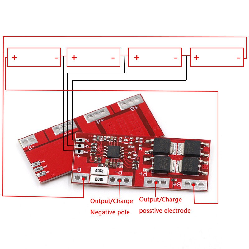 Bảng mạch bảo vệ bộ sạc 4S 30A 14.4V 14.8V 16.8V Pin Lithium Li-ion cường độ 18650 BMS