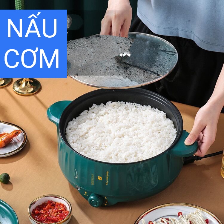 [Mã ELHADEV giảm 4% đơn 300K] Nồi Nấu Đa Năng,Chảo Điện,Nồi Lẩu Điện Mini ELECTRIC COOKER POT SHANBAN