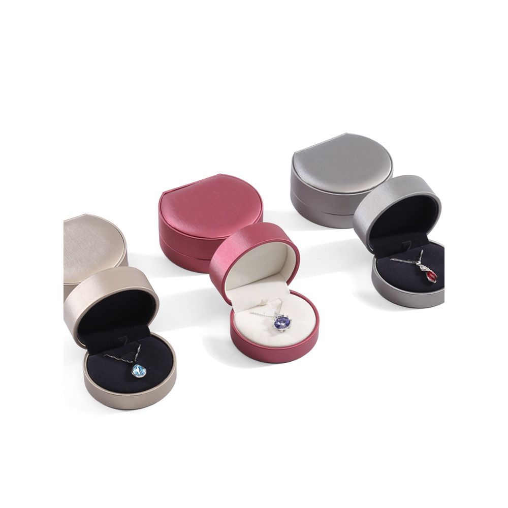 Hộp Đựng Trang Sức Hình Tròn Bằng Da PU