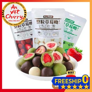 SOCOLA BỌC DÂU TÂY SẤY LẠNH - Đồ ăn vặt nội địa [Ăn Vặt Cherry]