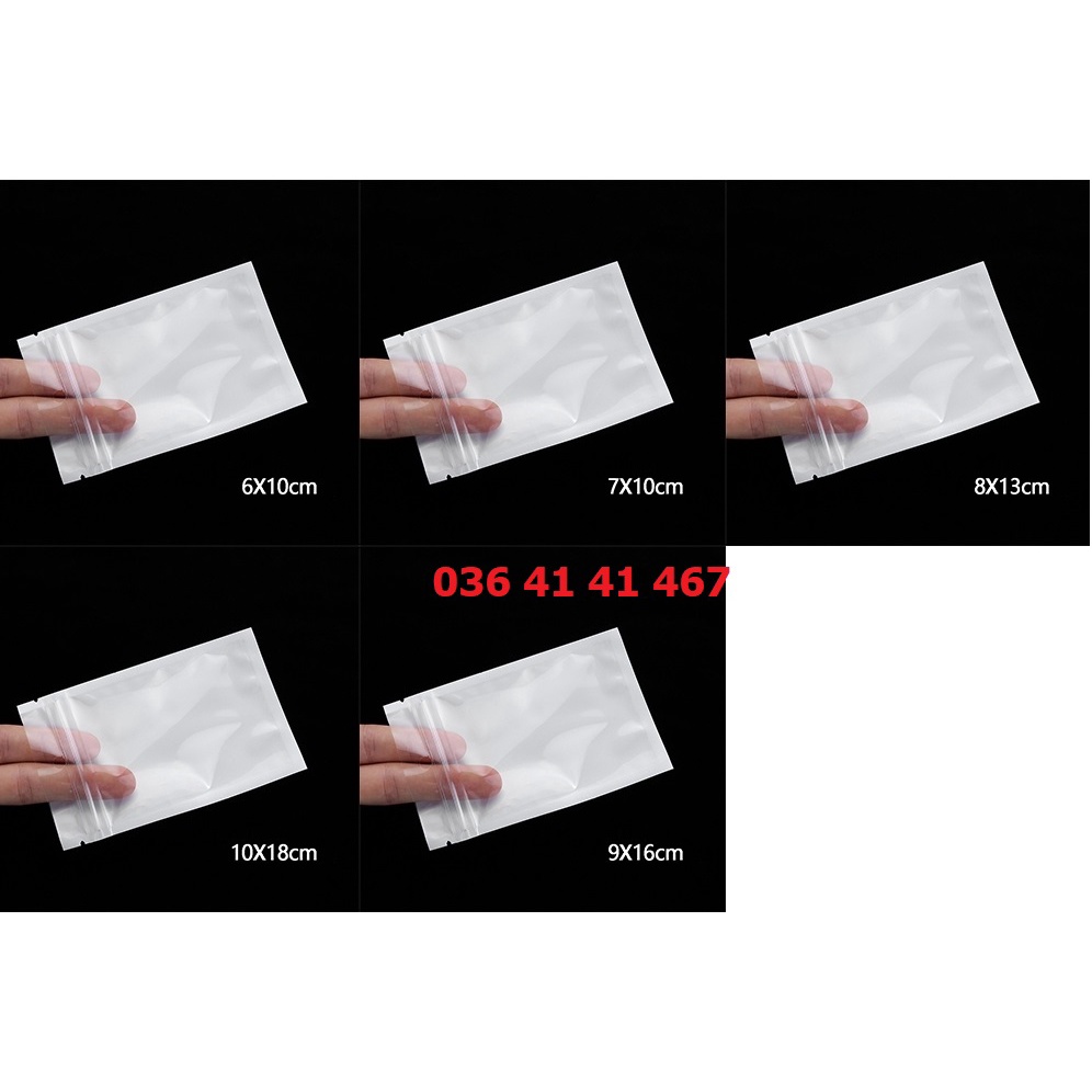 [Giá Xưởng] Combo 100 Túi ZIP khóa có lỗ treo có đục lỗ mặt trong mặt trắng sữa đựng đồ trưng bày hàng hóa
