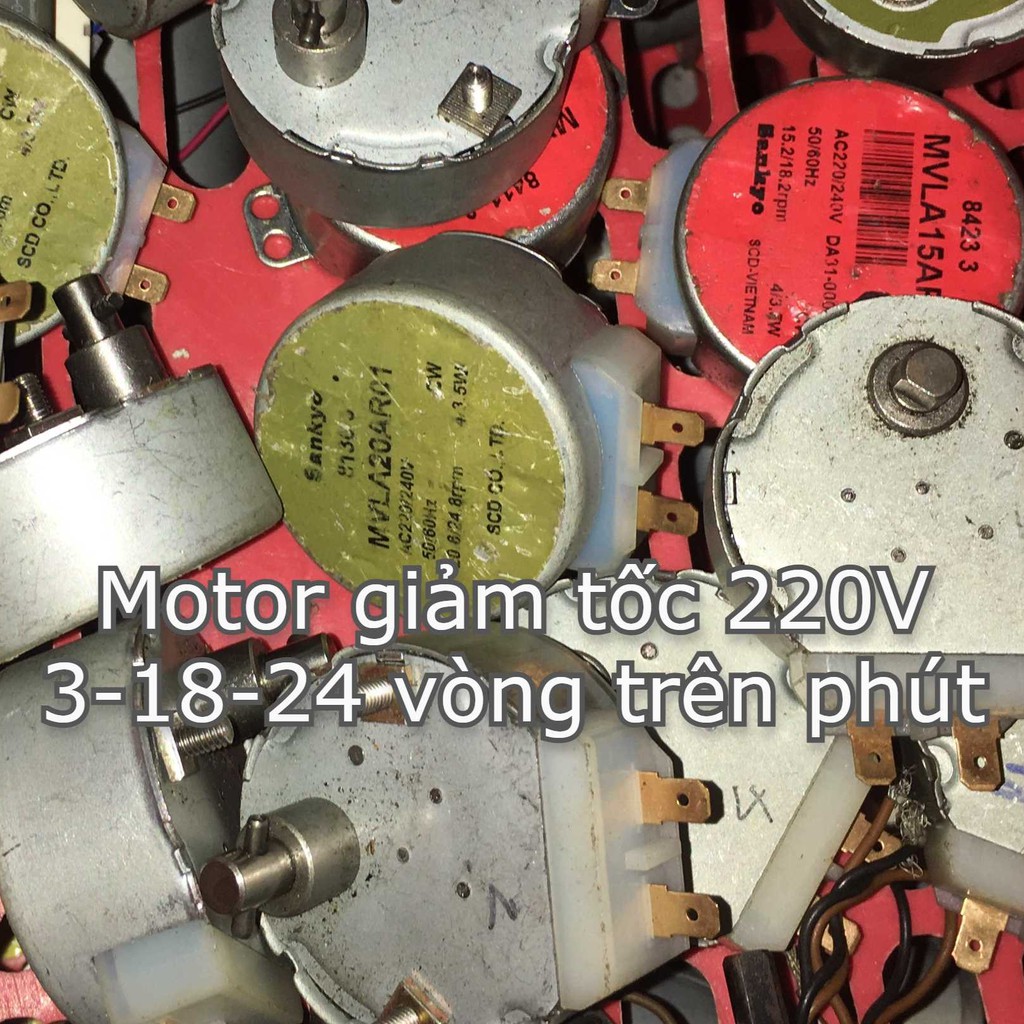 Motor giảm tốc 220V 3-18-24 vòng trên phút