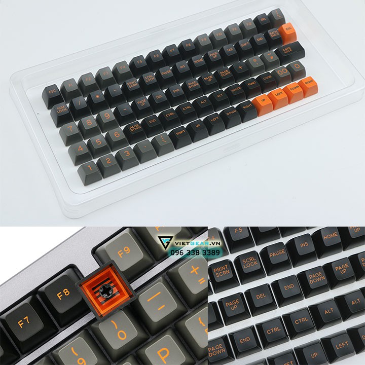 [Mã SKAMSALE03 giảm 10% đơn 200k] Bộ nút bàn phím Keycap SA Domikey Dolch Orange 159 nút
