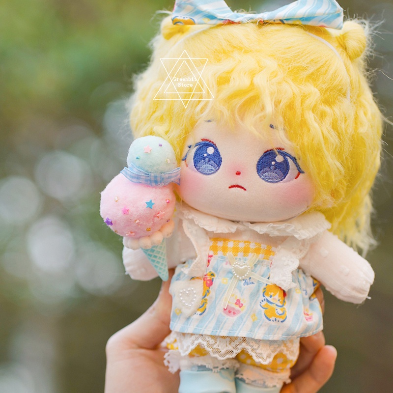 Búp Bê Thần Tượng Gong Jun Simon Zhang Zhehan Xiao Zhan Yibo Tóc Xoăn Màu Vàng Và Xanh Dương 20Cm Làm Quà Tặng Sưu Tập