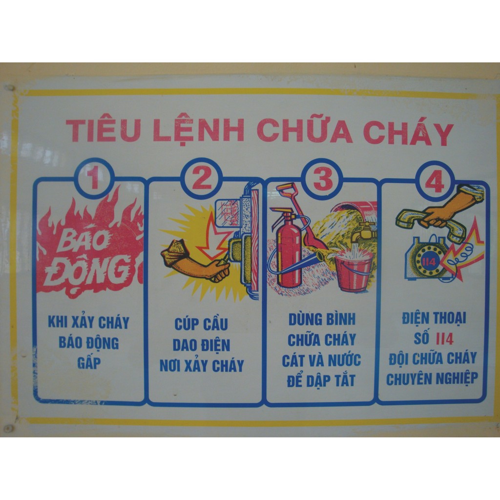 Biển nội quy hoặc tiêu lệnh chữa cháy