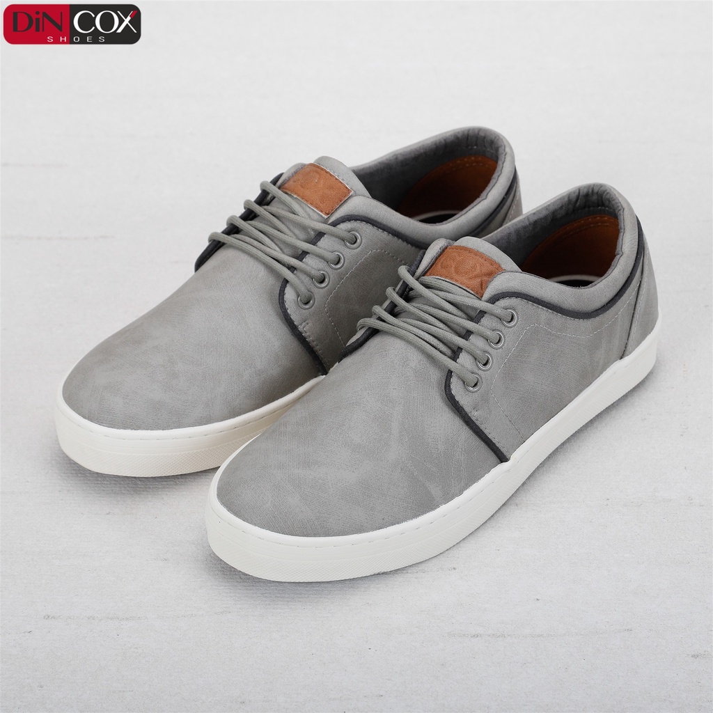 Giày Sneaker Da Nam DINCOX C03 Khí Chất Lịch Thiệp Grey