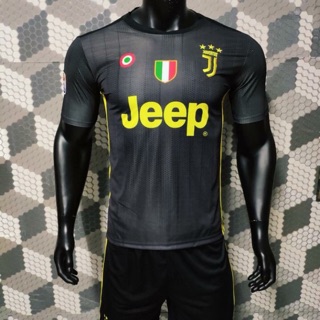 Bộ đồ đá banh nam tay ngắn  juventus đen  2018/2019
