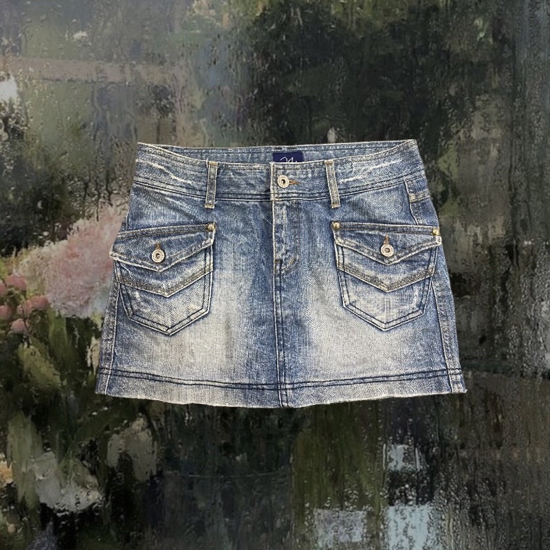 váy jean ngắn Y2K