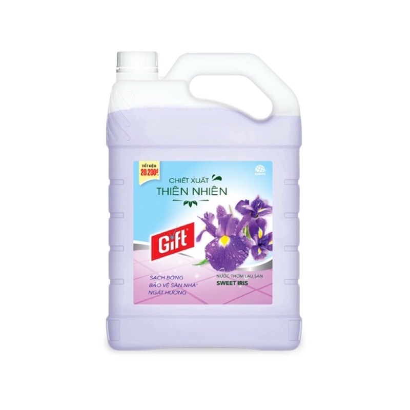 [SIÊU TIẾT KIỆM]Lau sàn Gift Iris nồng nàn can 3kg8 lau sàn/nền gạch/đá/gỗ chống trơn trượt thơm lâu khử mùi đuổi muỗi