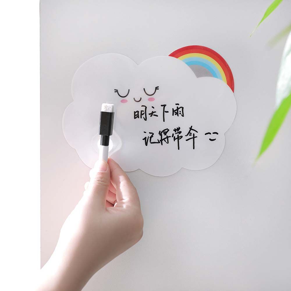 Miếng dán ghi chú hình trái dưa hấu dễ thương có thể xóa được kèm bút trang trí tủ lạnh