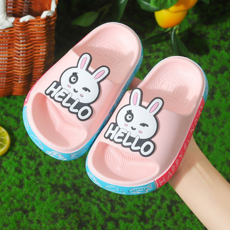 Dép Nhựa PVC Đế Mềm Đi Trong Nhà Dễ Thương Cho Bé