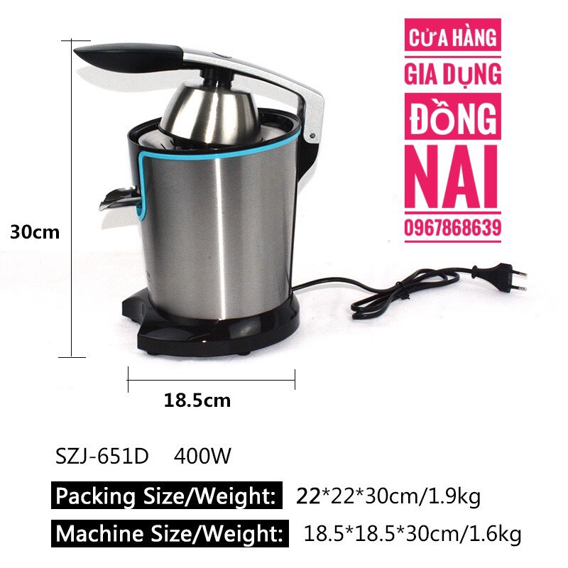 Máy vắt cam , Máy ép cam chuyên dụng SAYONA SZJ-651D dùng điện 220V - 400W ( Bảo hành 12 tháng )