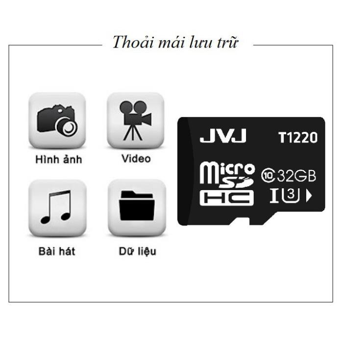 [KỊCH SÀN] Thẻ nhớ 2G/4G/8G/16G/32G/64G JVJ microSDHC chuyên dụng CAMERA, lưu trữ hình ảnh âm thanh chuẩn