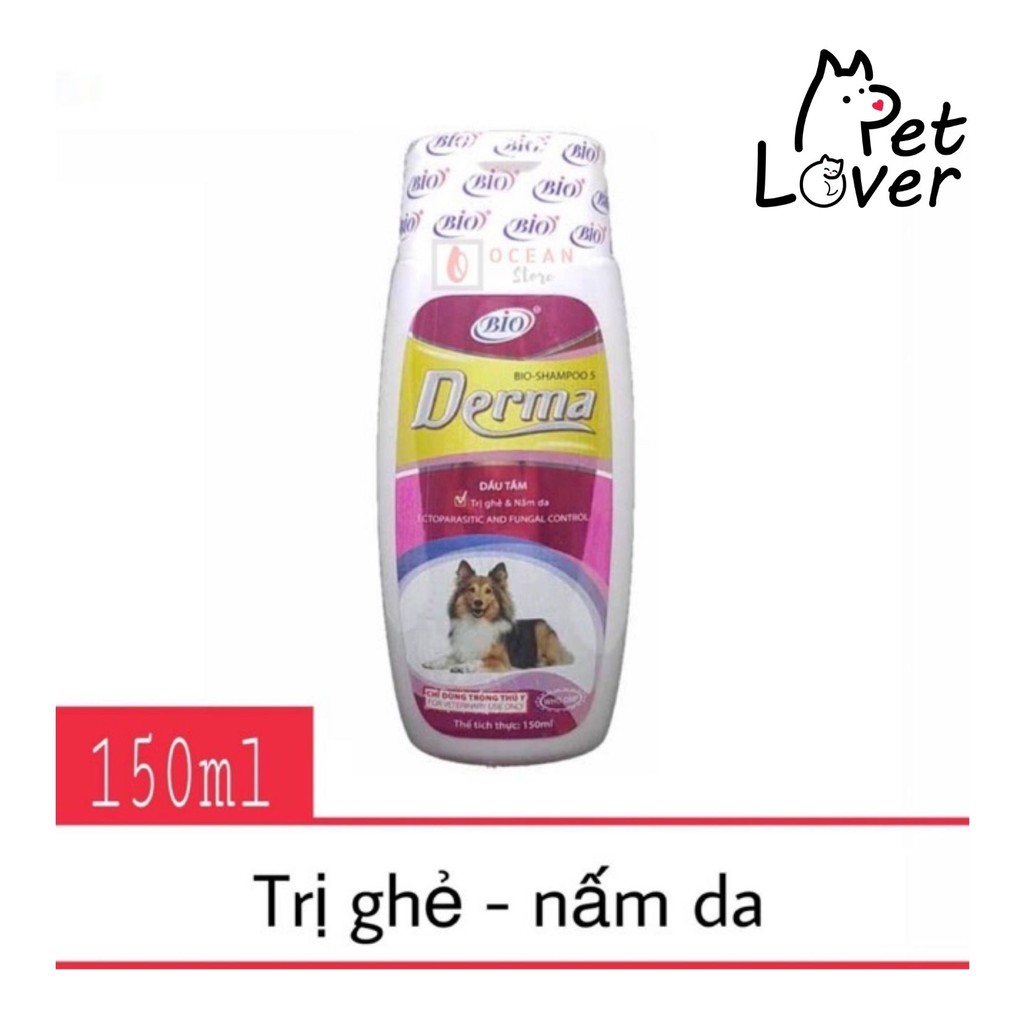 Sữa Tắm Trị Ghẻ Và Nấm Da Cho Chó Derma Bio 150ml - Petlover