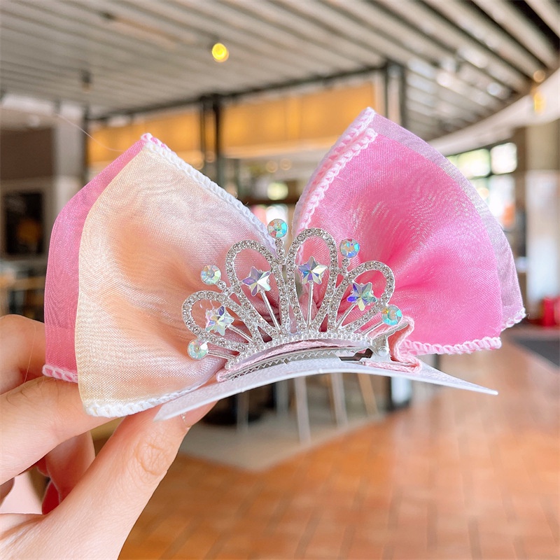 Kẹp Tóc Hình Vương Miện Công Chúa Frozen Dễ Thương Cho Bé Gái