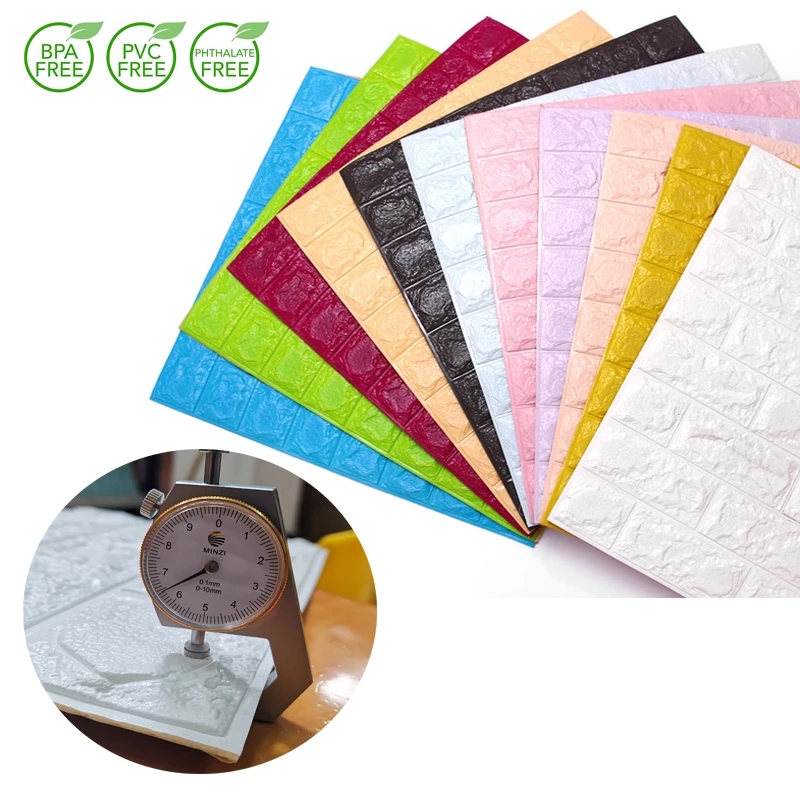 Sticker Dán Tường Giả Gạch 3D Chống Thấm Nước Đẹp Tiện Dụng