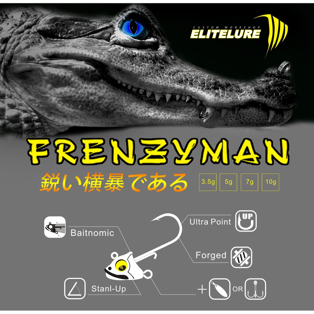 Lưỡi móc mồi mềm chuyên nghiệp tốt Frenzyman Elite lure HKN Fishing