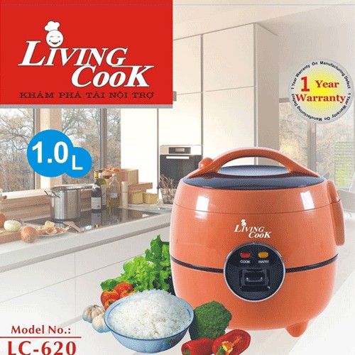 [HÀNG CHÍNH HÃNG] NỒI CƠM ĐIỆN LIVINGCOOK LC-620 - CHÍNH HÃNG , NHỎ GỌN , CHẤT LƯỢNG CAO