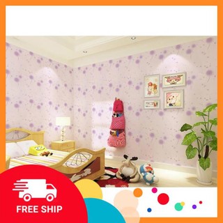 ⚡️𝗙𝗥𝗘𝗘𝗦𝗛𝗜𝗣⚡️ 10m Giấy dán tường Cẩm tú cầu tím sẵn keo khổ rộng 45cm