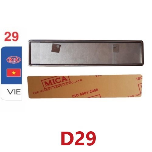 KHUNG BIỂN SỐ DÀI BẰNG INOX  CÓ NHIỀU MẪU CỜ DÀNH CHO XE Ô TÔ MẪU 11-31