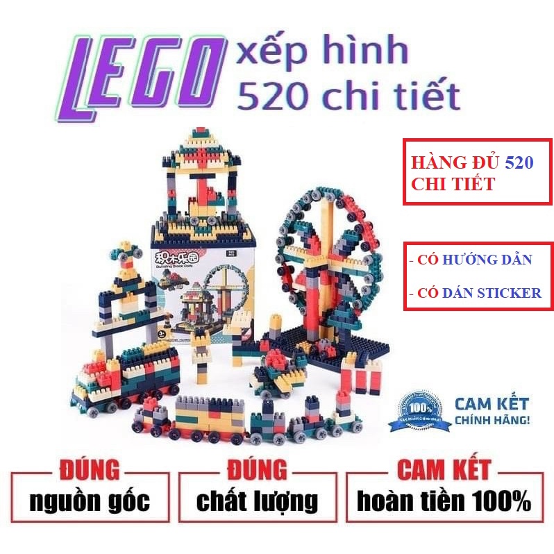 BỘ LEGO GHÉP HÌNH SIÊU TRÍ TUỆ 520 CHI TIẾT [ GIÁ SỈ ]