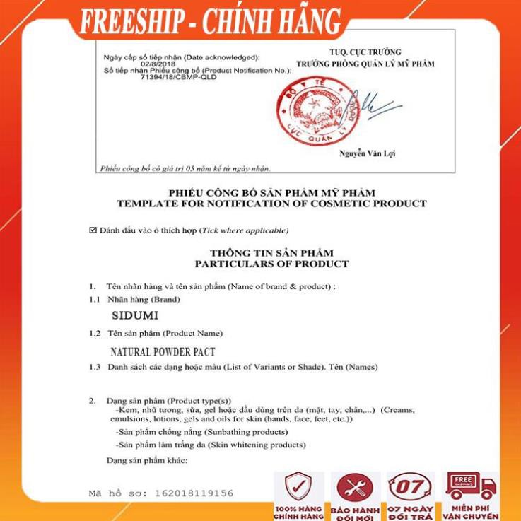 [ FreeShip - MUA 1 TẶNG 1 ] Phấn phủ kiềm dầu, siêu mịn, siêu đẹp, siêu cao cấp/ Phấn phủ kim cương Sidumi hàn quốc