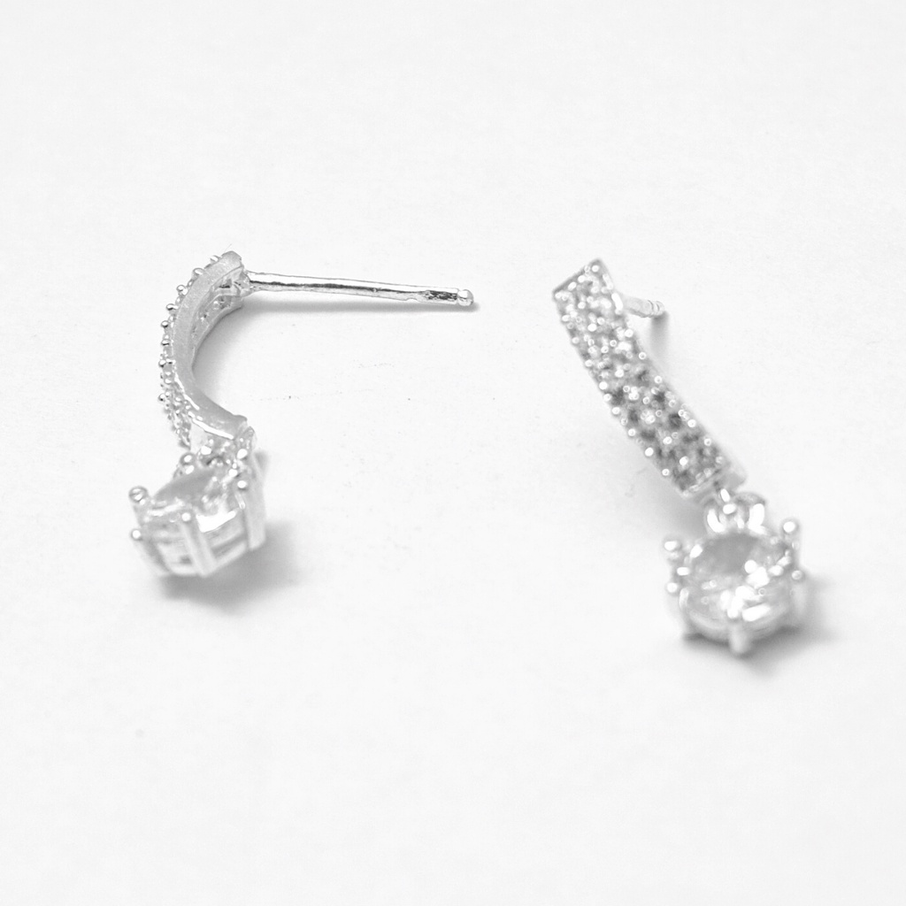 Bông tai bạc ATJ9081 , hoa tai nữ nụ đá stone bud ANTA Jewelry