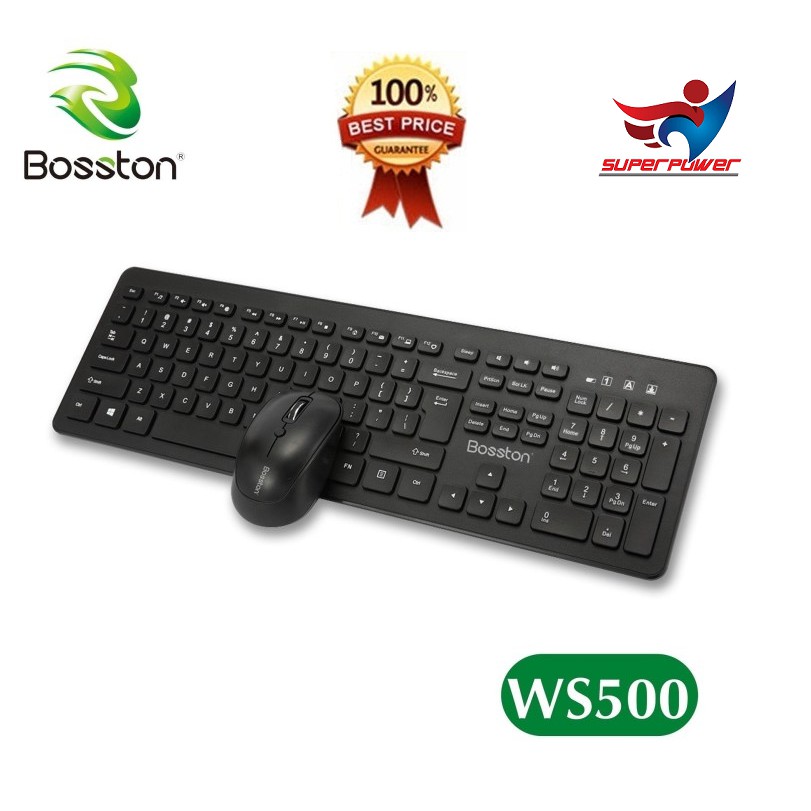 Bàn phím, chuột Combo không Dây Bosston WS500 -SUPERPOWER