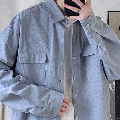 Áo sơ mi nam Form Rộng Chất Đũi phong cách Hàn Quốc Trẻ Trung - KB26 | BigBuy360 - bigbuy360.vn