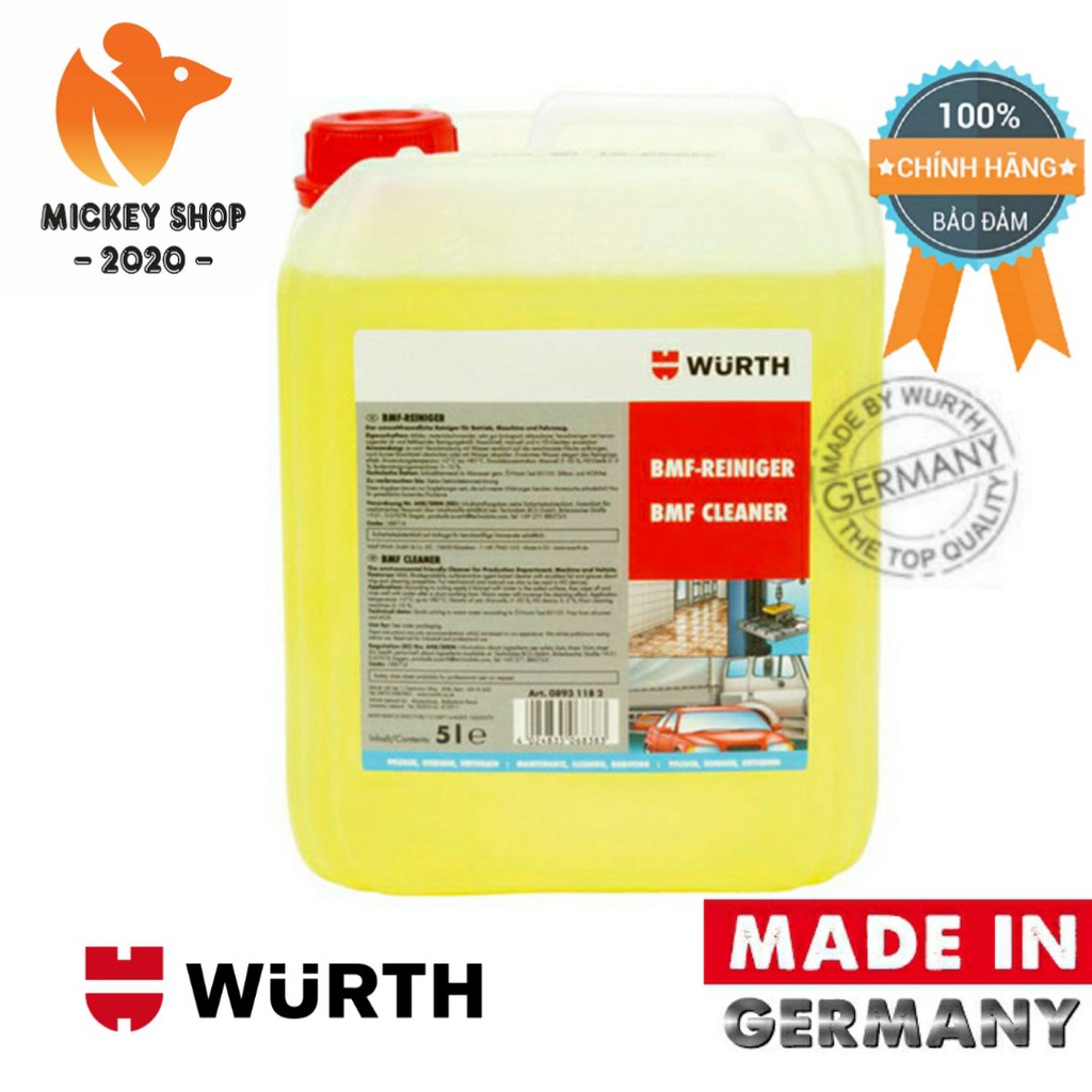 [ GERMANY] Nước Tẩy Rửa Đa Năng Wurth Bmf Workshop Cleaner (5L) 08931182