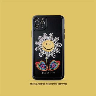 Ốp lưng silicone họa tiết hoa hướng dương cho iphone11 pro xs / x xr iphone8 / 7 / 6s
