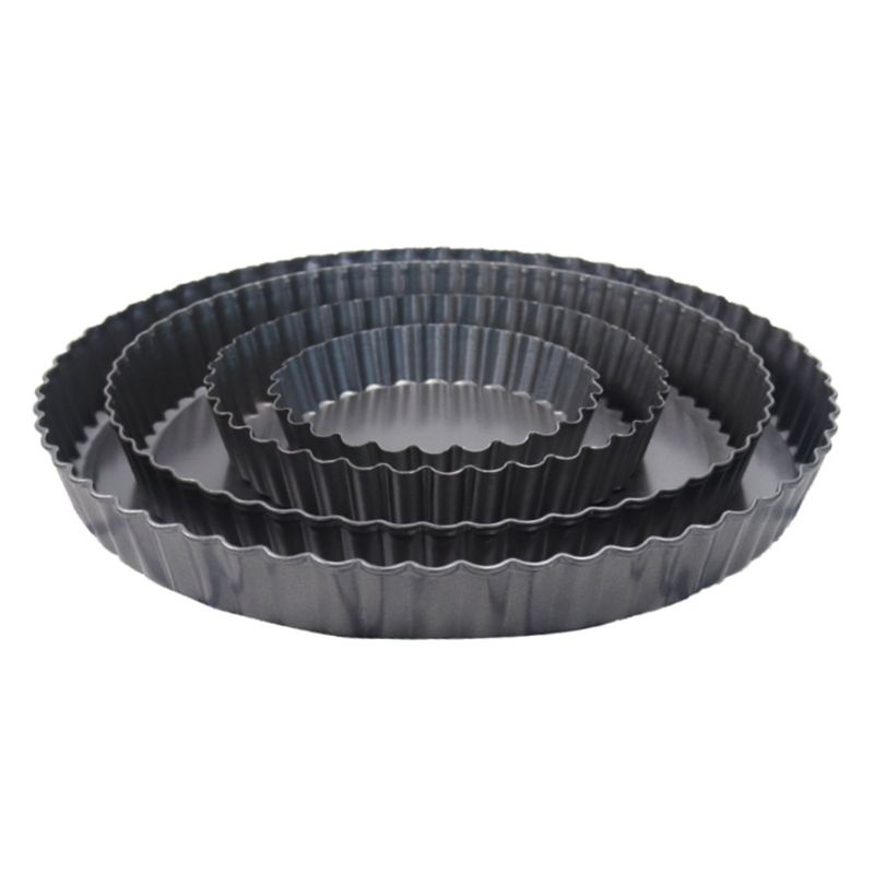 Khuôn Làm Bánh Pizza Hình Tròn 4 / 6 / 8 Inch Không Dính Có Thể Tháo Rời