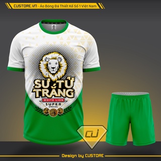 Áo thun phông tshirt cổ tròn trend CUSTORE BIA SƯ TỬ TRẮNG nam nữ unisex co giãn vải thun lạnh, thấm hút mồ hôi