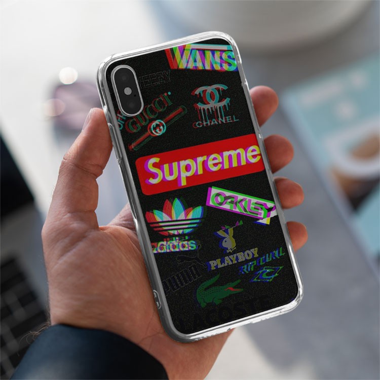 Vỏ ốp hàng hiệu iphone logo supeme fake Ốp silicon độc màu Iphone 6/7/X/Xs/Xs Max/11/11 Promax/12/12 Promax SUPPOD00330