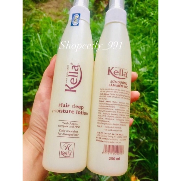 Xịt dưỡng tóc mềm mượt kella chai 250ml