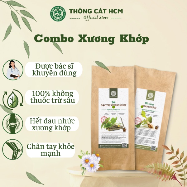 Combo trà thảo mộc xương khớp và thảo mộc ngâm chân thuốc bắc hết đau nhức xương khớp, thoái hóa khớp, khử mùi hôi chân