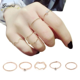 Set 5 chiếc nhẫn mảnh