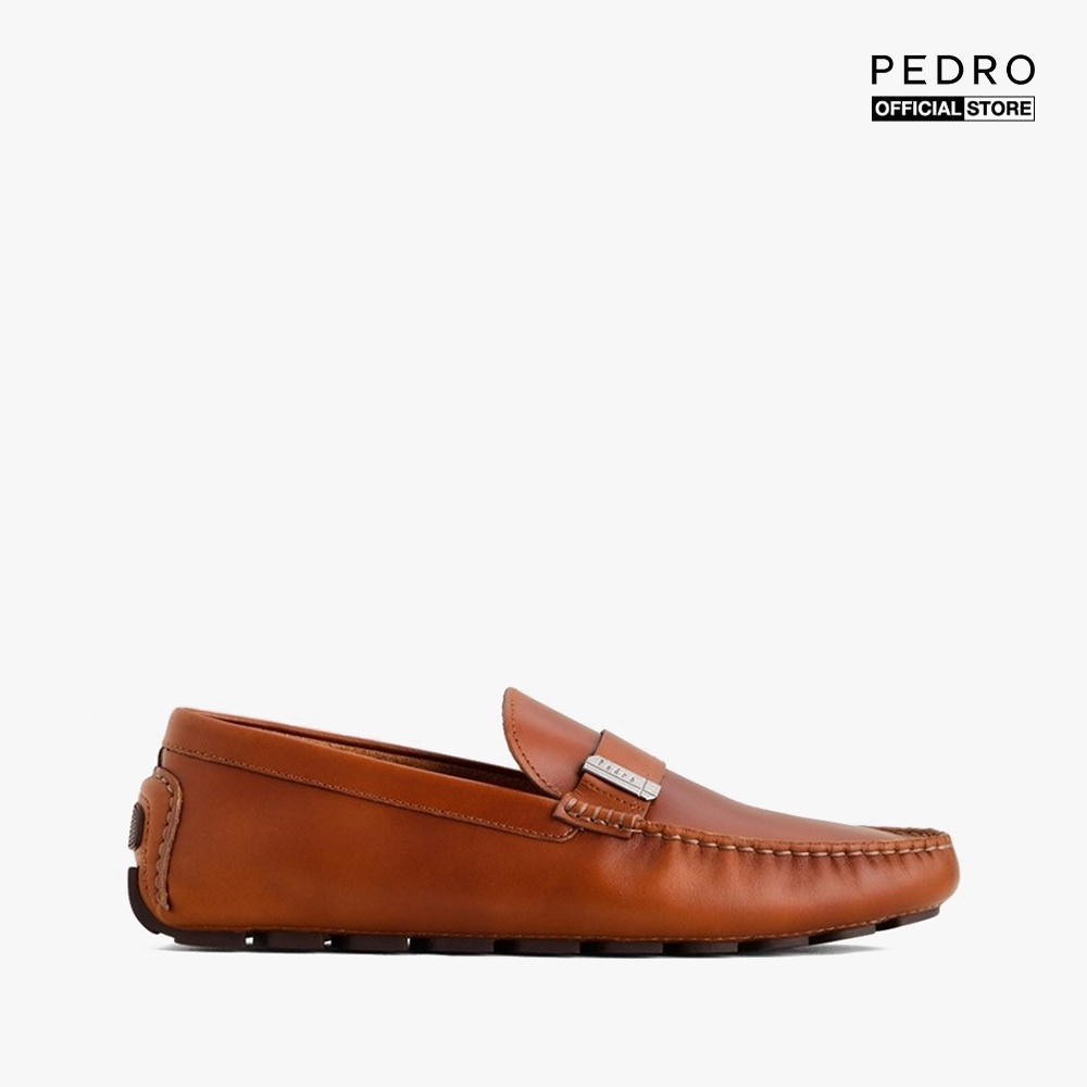 PEDRO - Giày lười nam phối dây ngang Burnished Leather PM1-65110229-51