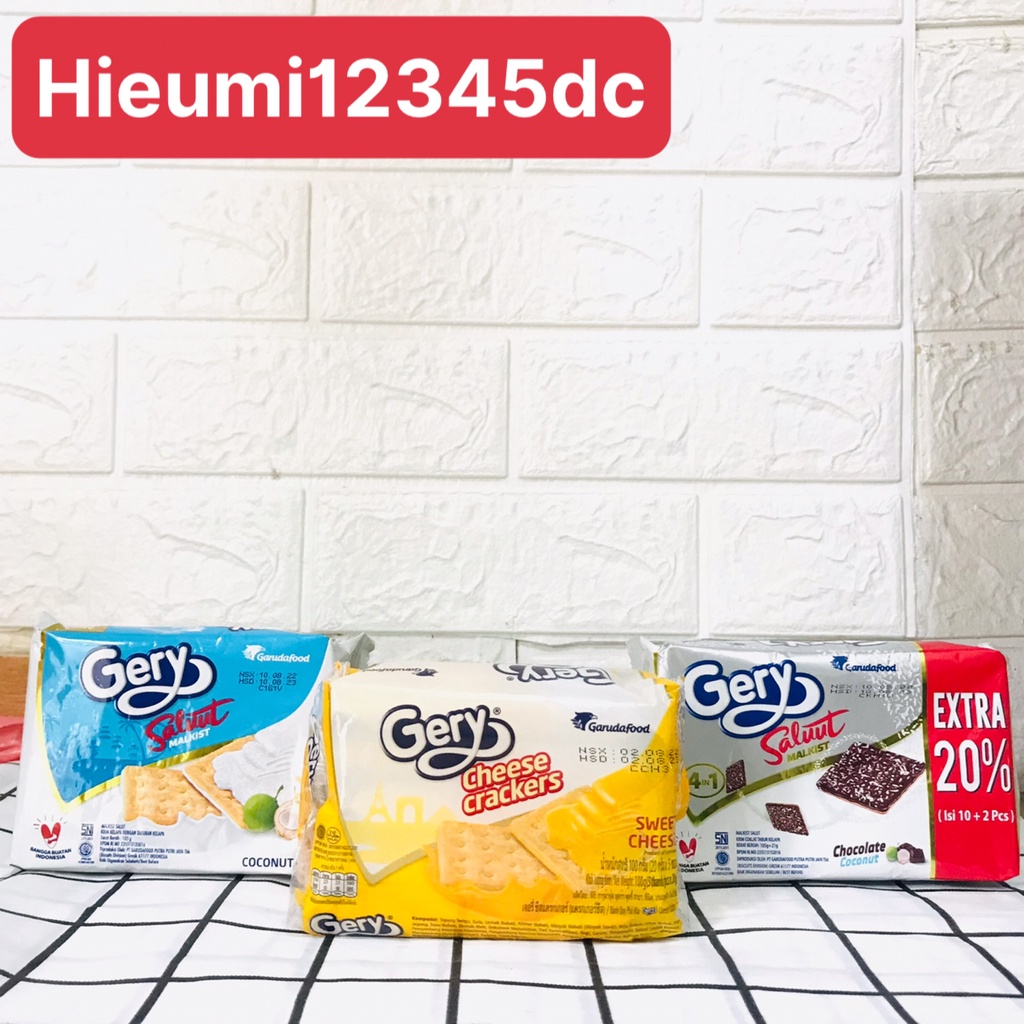 Bánh Quy Phô Mai Gery Cheese Cracker Gói 90g-105g