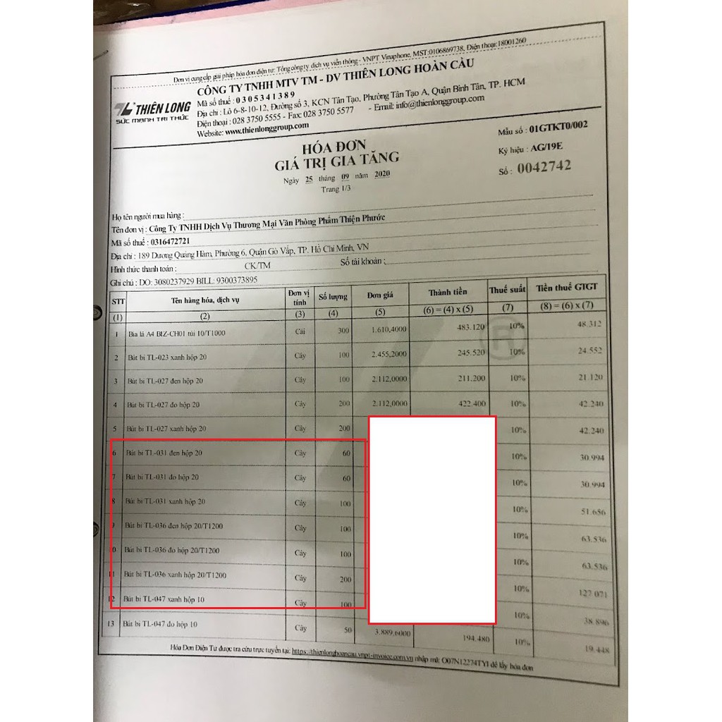 Bút bi Thiên Long 036 xanh, Đầu bút 1.0mm cho nét bút đậm viết đẹp THIỆN PHƯỚC
