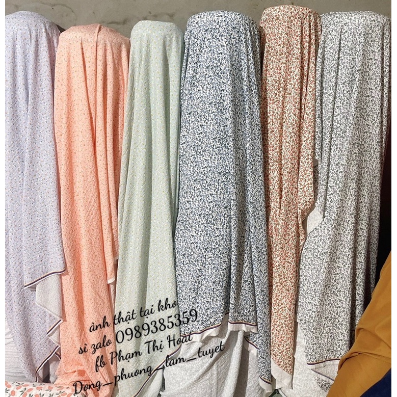 vải cotton đũi nhăn mềm mại co dãn may váy áo siêu xinh