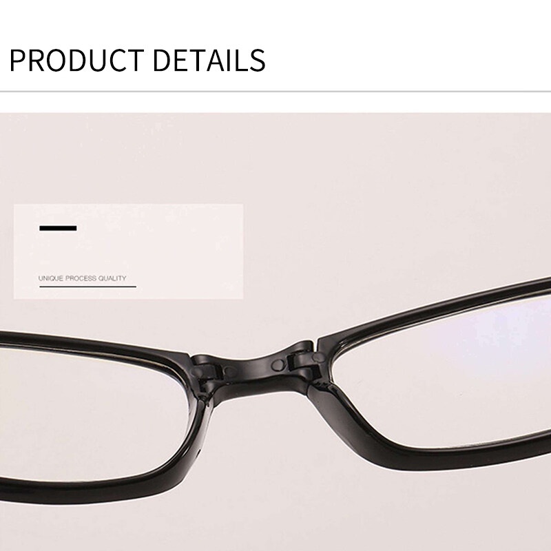 Kính Đọc Sách Gập Lại Được Chống Ánh Sáng Xanh Da Trời + 1.0 + 1.5 + 2.0 + 2.5 + 3.0 + 3.5 + 4.0 Thời Trang Unisex