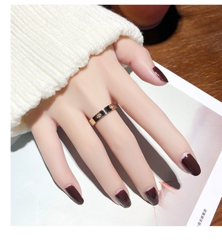 Korean Style Titanium Steel Ring Exquisite Design
