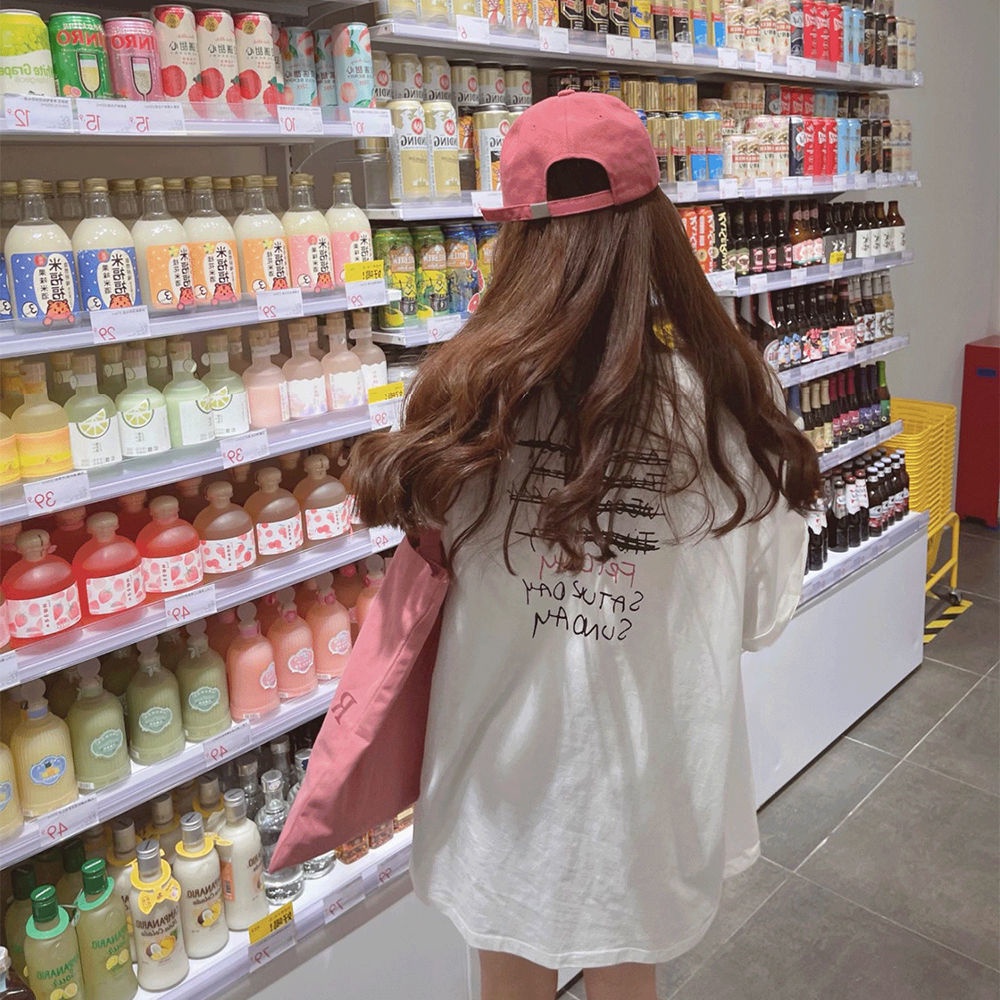 Áo Thun Ngắn Tay Dáng Rộng In Hình Mặt Cười Thời Trang Mùa Hè Mới Trẻ Trung Cho Nữ