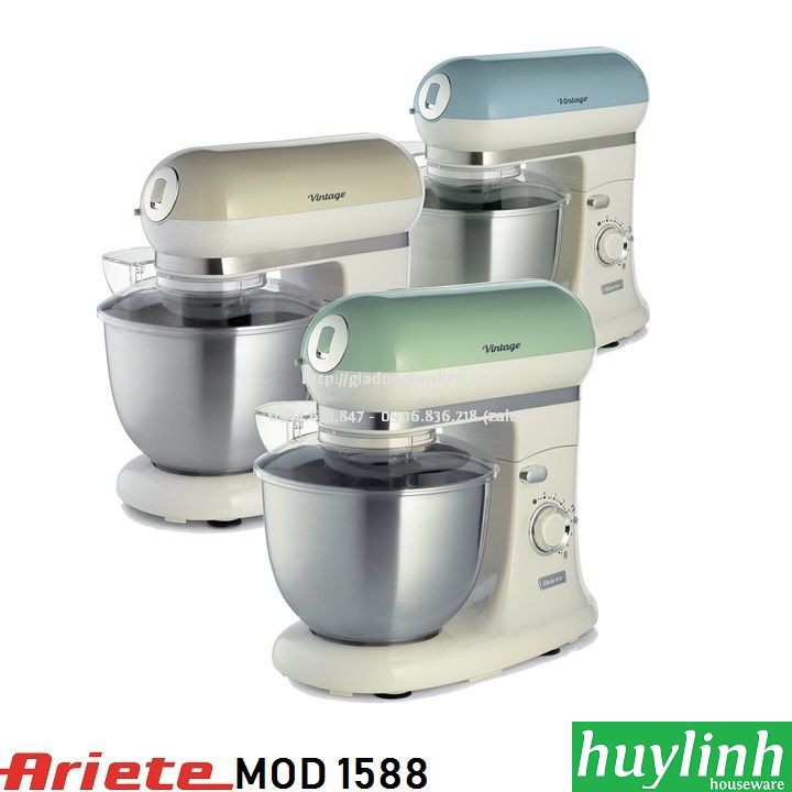 [Mã 267ELSALE1 giảm 5% đơn 3TR] Máy đánh bột Ariete MOD 1588 - 5.5 lít - 2400W - BH 24 tháng