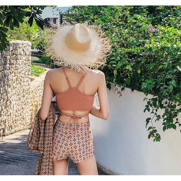 (có sẵn, hàng cao cấp) đồ bơi/ bikini váy dài nâu hàng hot 2019 | BigBuy360 - bigbuy360.vn